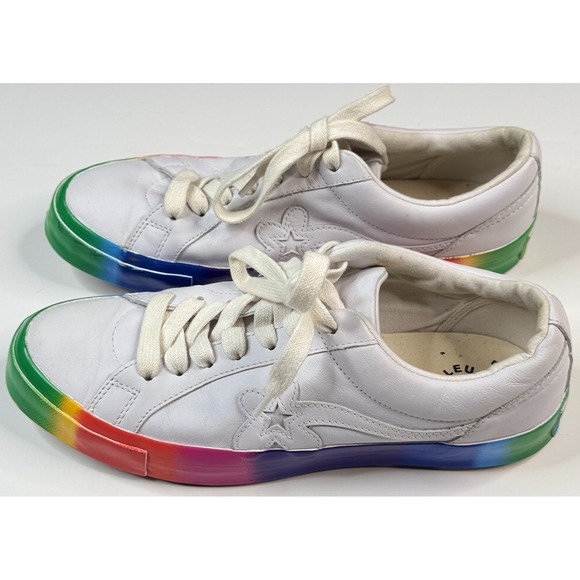 Converse Golf le Fleur Rainbow Low Top Sneakers Size Men 10 - Women 12 - Picture 5 of 13